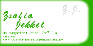 zsofia jekkel business card